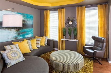 Minimalist Yellow And Gray Living Room For Simple Design Home Decor Ideas
