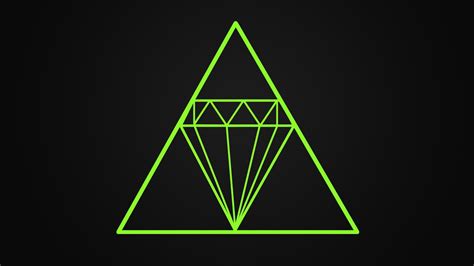 3840x2160 Resolution Green Triangle Diamond Logo Diamonds