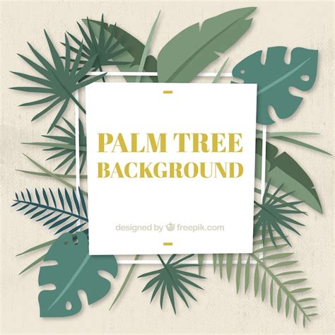 Free Vector Decorative Background Of Palm Leaves