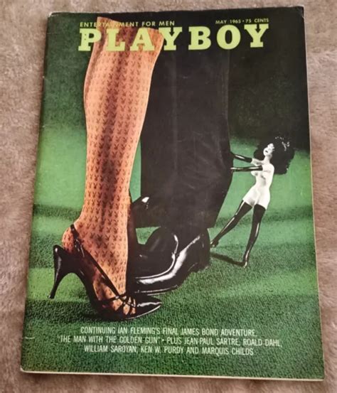 Playboy May Ian Fleming James Bond Vintage Mens Magazine S
