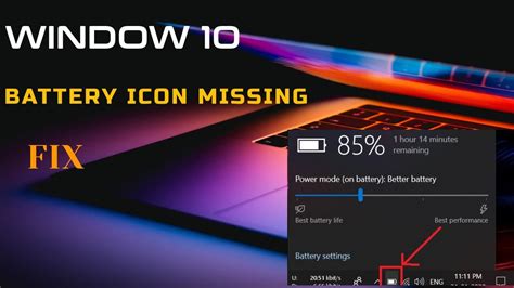 Window 10 Battery Icon Missing Fix Youtube