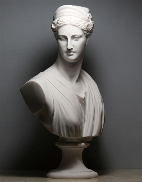 ARTEMIS DIANA Bust Head Greek Roman Goddess Statue Sculpture Cast Marble In EBay