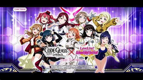 Code Geass X Llsif Login Screen Love Live School Idol Festival Youtube