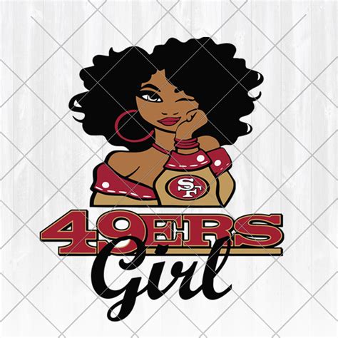 San Francisco 49ers Girl Svg Nfl Team Girl Svg Football Team Svg