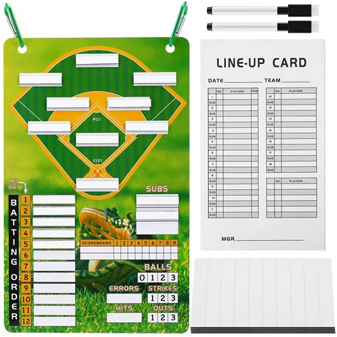 Magnetic Baseball Dugout Board Set Magnetic Baseball Lineup Board With