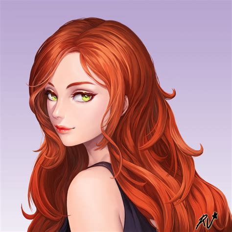 Redhead Anime Girl Telegraph