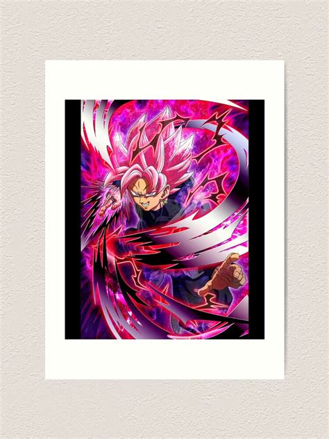 Goku Ultra Instinct Black Rose Art Print By Keithmasnderson Redbubble