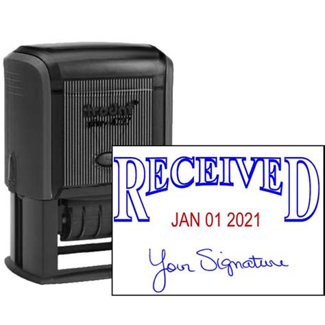 Received Signature Self Inking Dater Simply Stamps