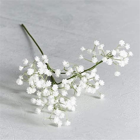 artificial white gypsophila stem dunelm white gypsophila artificial flowers and plants