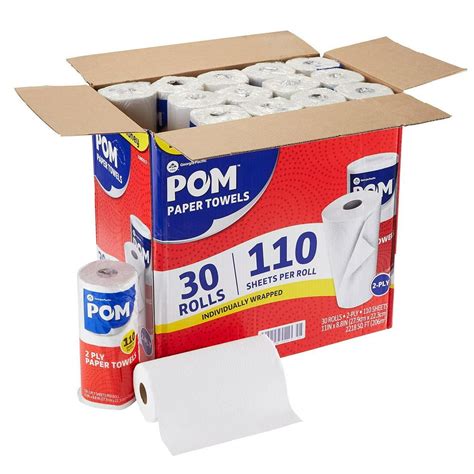 Pom Perforated Paper Towels By Georgia Pacific White 110 Sheets 30
