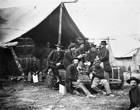 Civil War Union Camp Union Army Camp Scene Photographed Photos