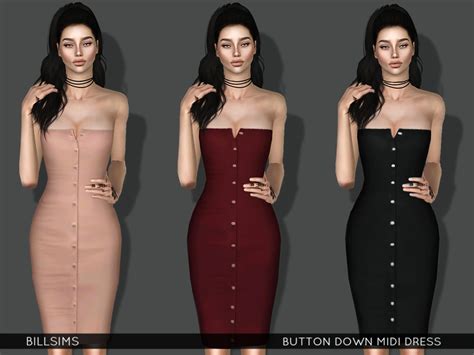 Bill Sims Button Down Midi Dress