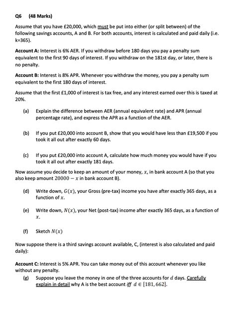 Solved following savings accounts, A and B. ﻿For both | Chegg.com