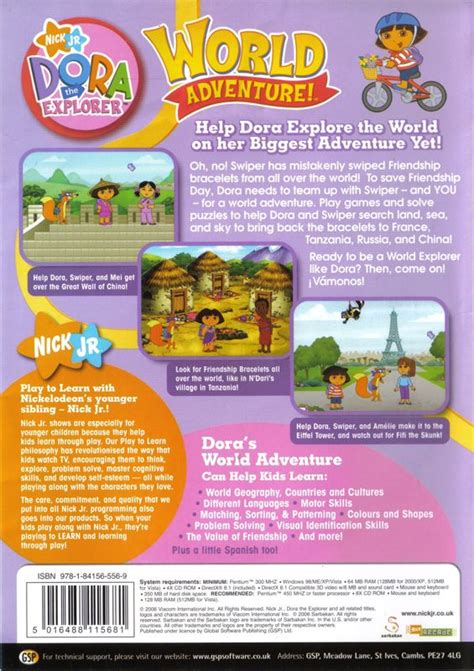 Dora The Explorer World Adventure Cover Or Packaging Material MobyGames