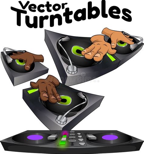 Vector Turntables In Graffiti Style Stock Vector Illustration Of Life