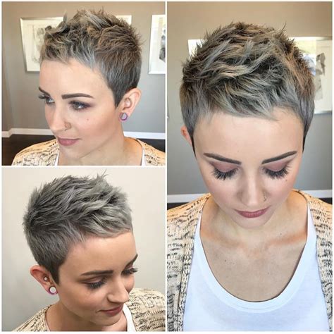 edgy short pixie hairstyles back view