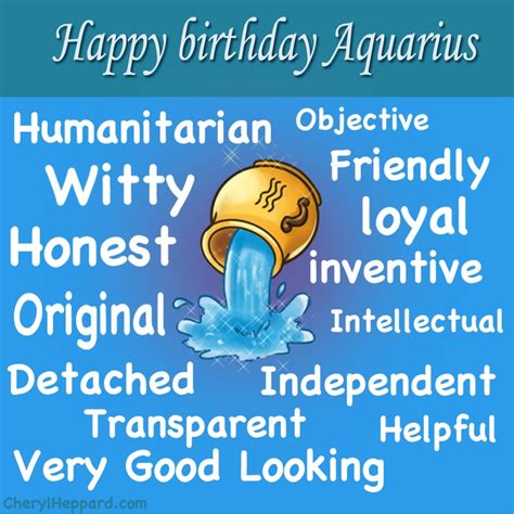 Happy Birthday Aquarius Infograpic Aquarius Birthday Birthday Quotes