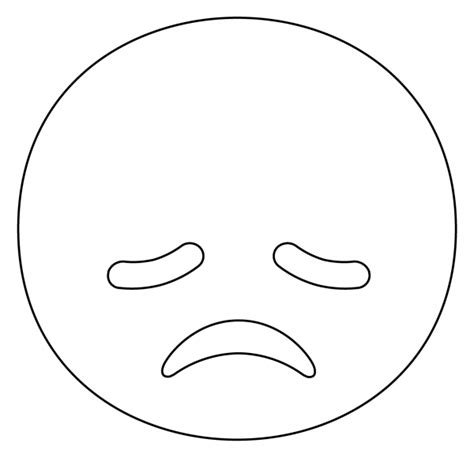 Disappointed Face Emoji Coloring Page Colouringpages