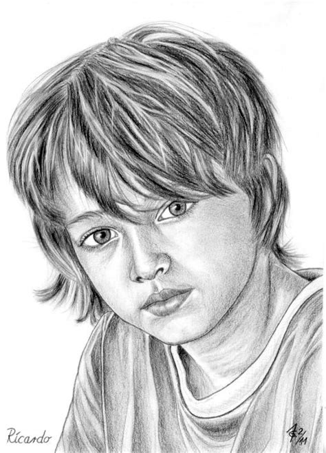 Ricardo Portrait Kinder Junge Detailtreu Von Andreas Grunert