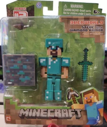 Figura Minecraft Armadura Diamond Steve Detalles Envío Gratis