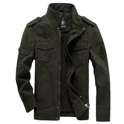 New Mens Green Khaki 3 Colors Military Jacket Winter Casual Men Jackets