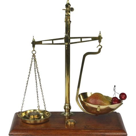 Wonderful Late 19th Century English Pan Balance Scale With Weights
