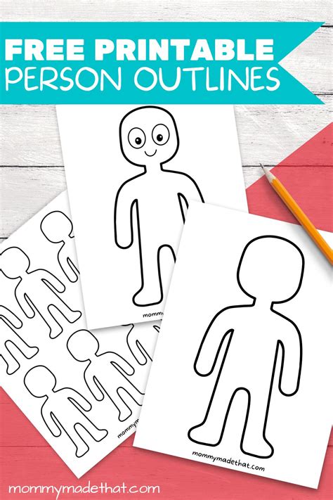 Person Outline And Templates Lots Of Free Printables