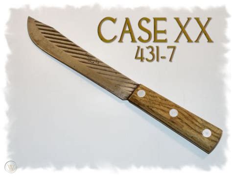 Nice Vintage Case Xx 431 7 Fixed Blade Butcher Knife Nr 100710932