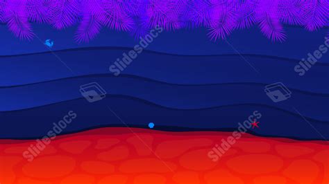 Blue Travel Beach Literary Seawater Simple Powerpoint Background For