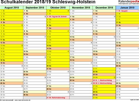 Ecole professionnelle artisanale et industrielle epai. Schulkalender 2018/2019 Schleswig-Holstein für Excel