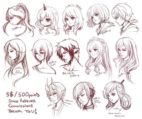 Anime Hairstyles Female 33 Ideas Drawing Hair Female Anime Hairstyles