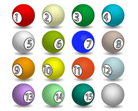 Billiard Balls Of Different Colors With Numbers On White Background