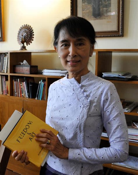 Nobel Peace Prize Winner Daw Aung San Suu Kyi Holding The Mirca Group Project Book That I Helped