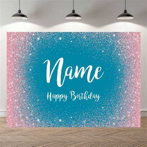 New Anniversaire Customize Background Pink Glitter Jade Photo Booth