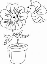 Coloring Bee Honeybee Bloom Honey Boyama Arı Ziyaret Et Coloring2print sketch template