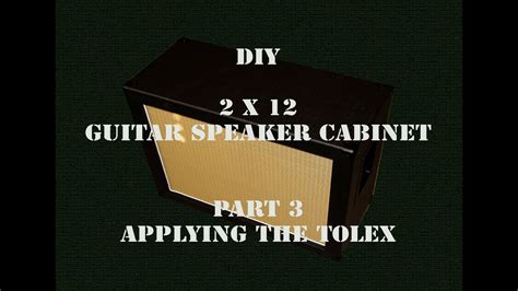 Thexvid.com/video/4ir40_0snnc/video.html this diy 2x12 guitar cabinet build. DIY 2X12 - Guitar Speaker Cabinet - Part 3 - HD - YouTube