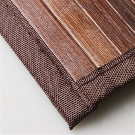 Home Aesthetics Bamboo 5 X 8 Floor Mat Area Rug Walnut Color Floor