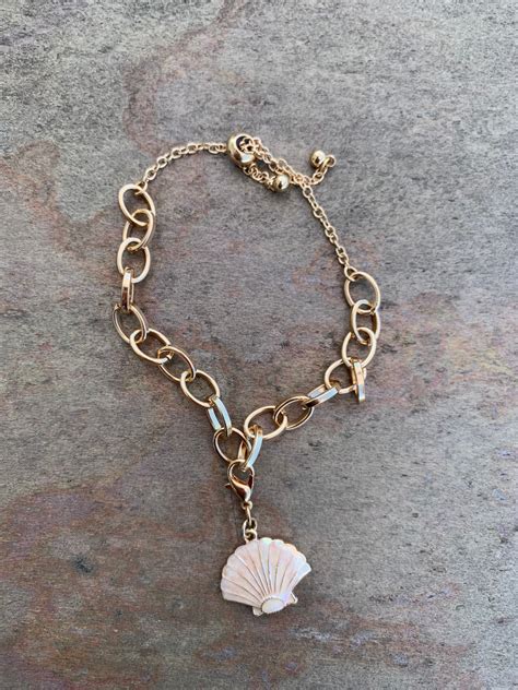 Seashell Bracelet Ocean Jewelry Adjustable Bracelet Etsy