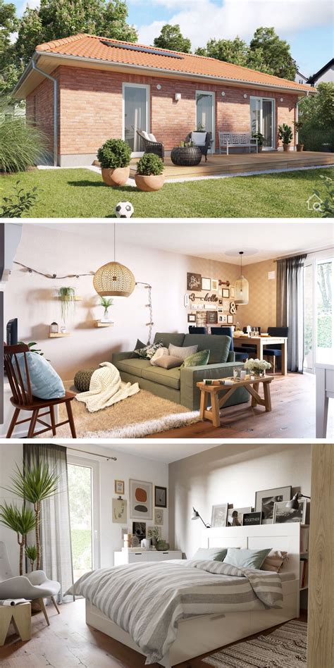 Entdecke (und sammle) deine eigenen pins bei pinterest. Bungalow Haus mit Klinker Fassade & Walmdach Architektur ...