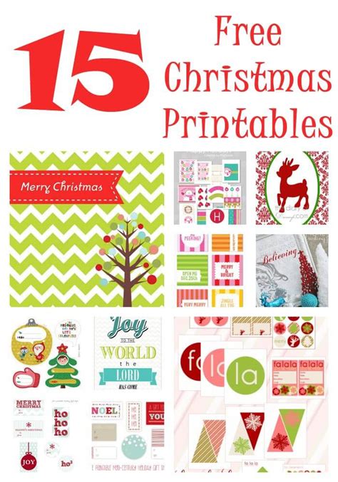 Free Christmas Printables 15 Free Downloads