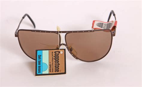 deadstock 1970s brown aviator style sunglasses by coppertone