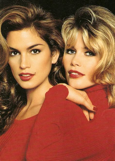 Cindy Crawford And Claudia Schiffer For Revlon 90s Campaign Cindy