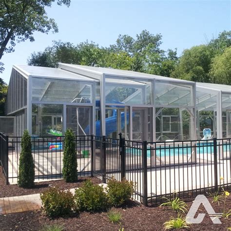 Swim any time year round: Pool Enclosure Roof | Pool enclosures, Pool, Enclosure