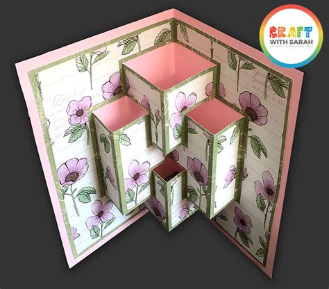 Stick the folded card into the red card (made out of card stock paper). Easy DIY Pop Out Card with Free Template | Craft With Sarah