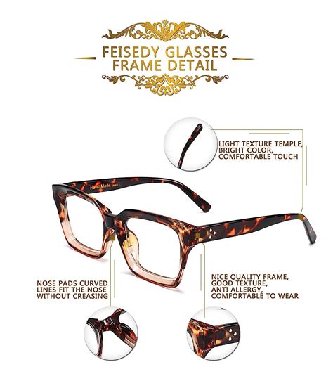 Buy Feisedy Classic Oprah Square Large Eyewear Non Prescription Thick Glasses Frame For Women