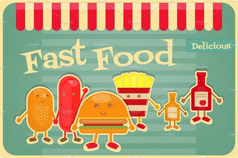 Fast Food Menu ~ Illustrations ~ Creative Market