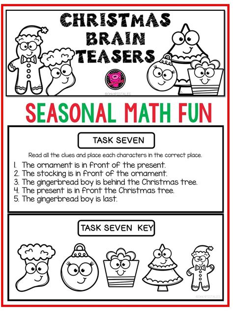 Christmas riddles and jokes #christmas_stepbystep. Christmas Math Activities - Brain Teasers and Logic Puzzles | Fun math, Math logic puzzles ...