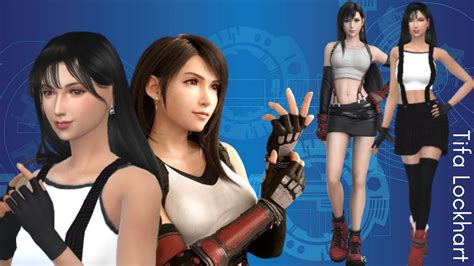 The Sims 4 Cas Tifa Lockhart From Final Fantasy Vii Cc Links Youtube