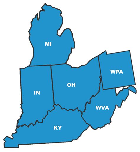 Map Of Indiana Ohio And Kentucky Maps Of Ohio