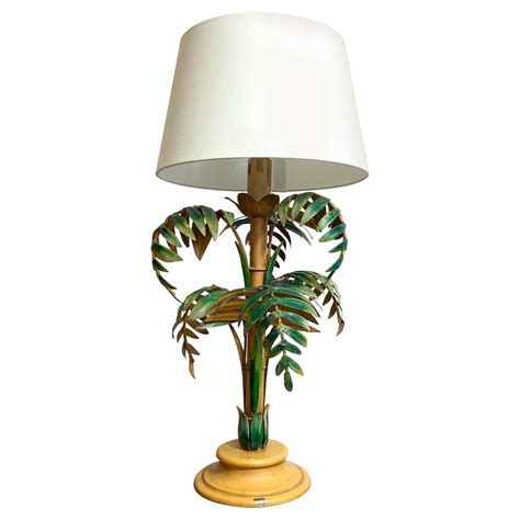 Midcentury Tole Palm Tree Table Lamp At 1stdibs